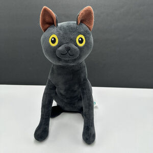 Denis Daily Sir Meows A Lot 12” Black Cat Yellow Plush No Necktie Stuffed Animal